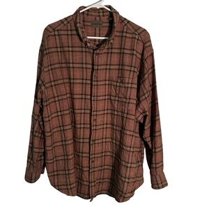 St. John's Bay Casual Plaid Shirt in Brown and Black